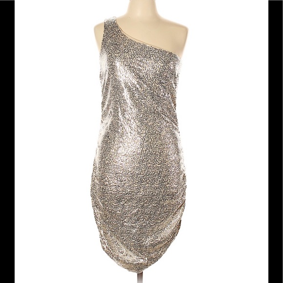 michael kors gold dress